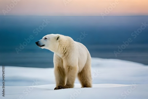 polar bear in the snow