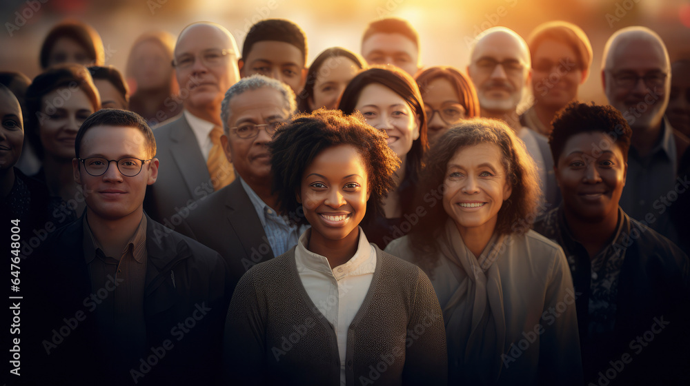 Diverse Group of people Happiness,Diversity, Equity, Inclusion, and