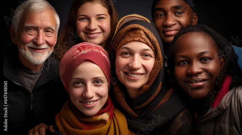 Diverse Group of people Happiness,Diversity, Equity, Inclusion, and Belonging (DEIB) with a powerful image that represents diverse individuals coming together, banner © BrightSpace