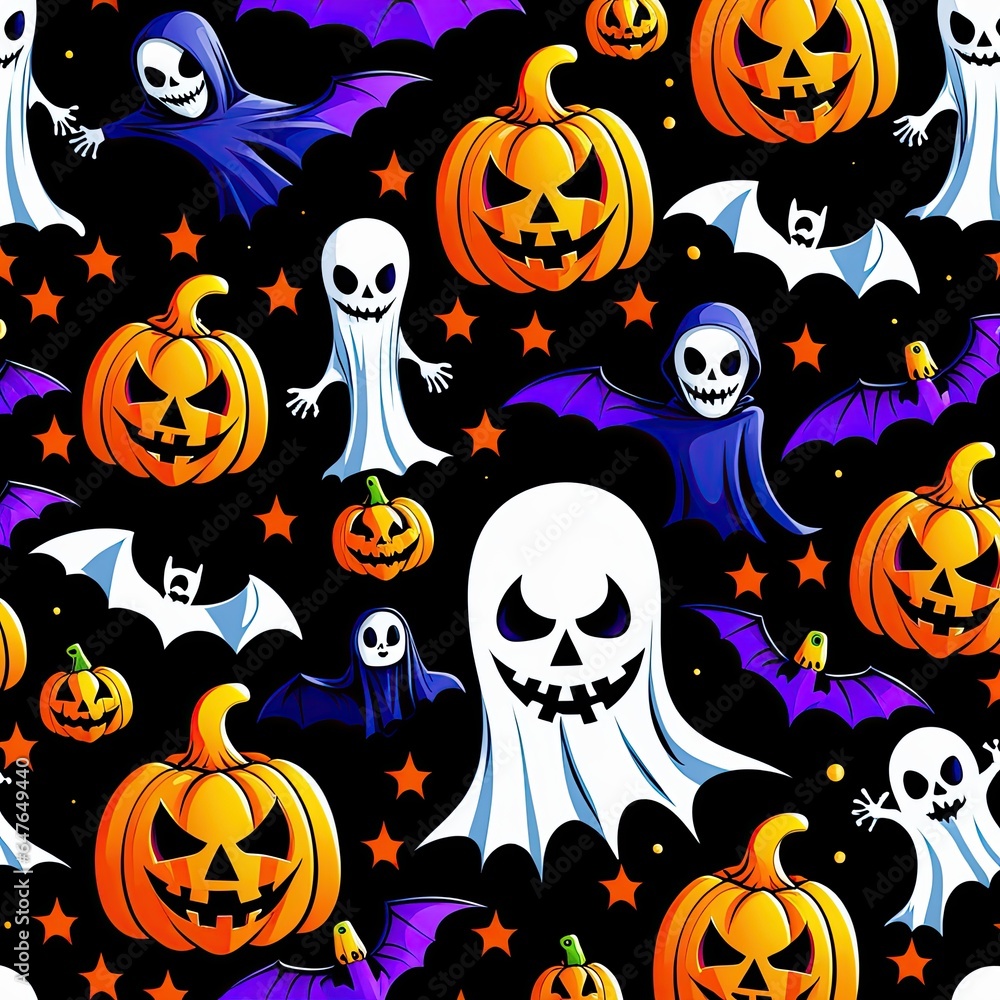 Happy Halloween party posters set with night clouds and pumpkins in paper cut style. Vector illustration. Full moon, witch cauldron, spiders web and flying bat. Place for text. Brochure background Happy Halloween party posters set with night clouds and pumpkins in paper cut style. Vector illustration. Full moon, witch cauldron, spiders web and flying bat. Place for text. Brochure background