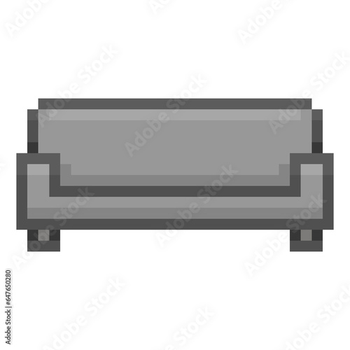 Pixel Illustration of a modern sofa © kobako.illustration