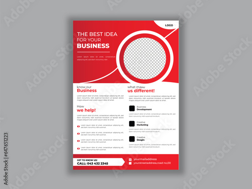 a bundle of 1 templates of different colors a4 flyer template, modern business flyer template, abstract business flyer and creative design, IT company flyer and editable vector template design.	