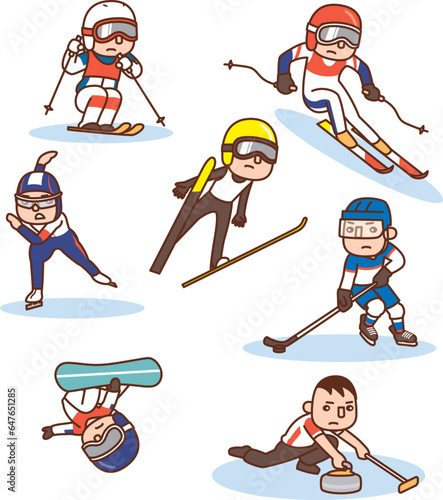 ウインタースポーツイラスト集