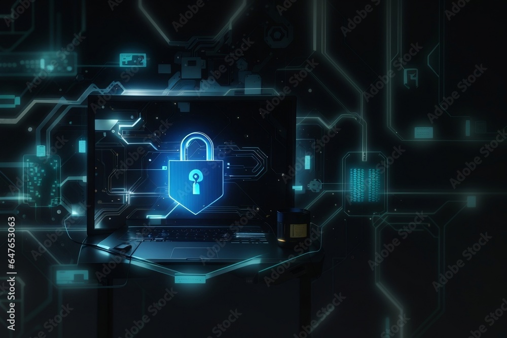 background with code Cyber_Security Data security