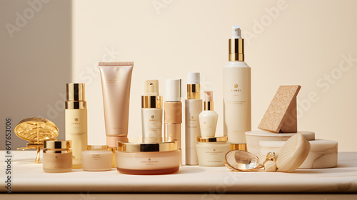 A variety of skin care products © Fauzia