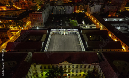 Aerial view of museum dedicated to military history, with a focus on the Spanish Civil War, Mestalla, Valencia, Spain. photo