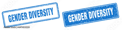 gender diversity stamp set. gender diversity square grunge sign
