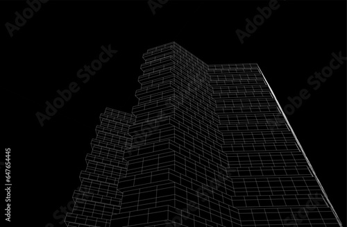 Abstract architectural background vector illustration