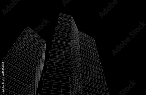 Abstract architectural background vector illustration