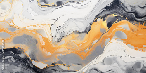 abstract art, fluid art. Abstract background, marble. Decorative acrylic paint that repeats the texture of mountain marble. abstract pattern. orange, beige, natural shades photo