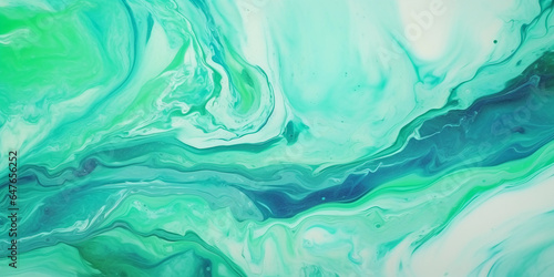 abstract art, fluid art. Abstract background, marble. Decorative acrylic paint that repeats the texture of mountain marble. abstract pattern. green, emerald shades
