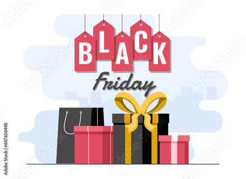 Online reward and gifts, Happy people receive gift boxes, Referral program concept flat illustration vector template, 
