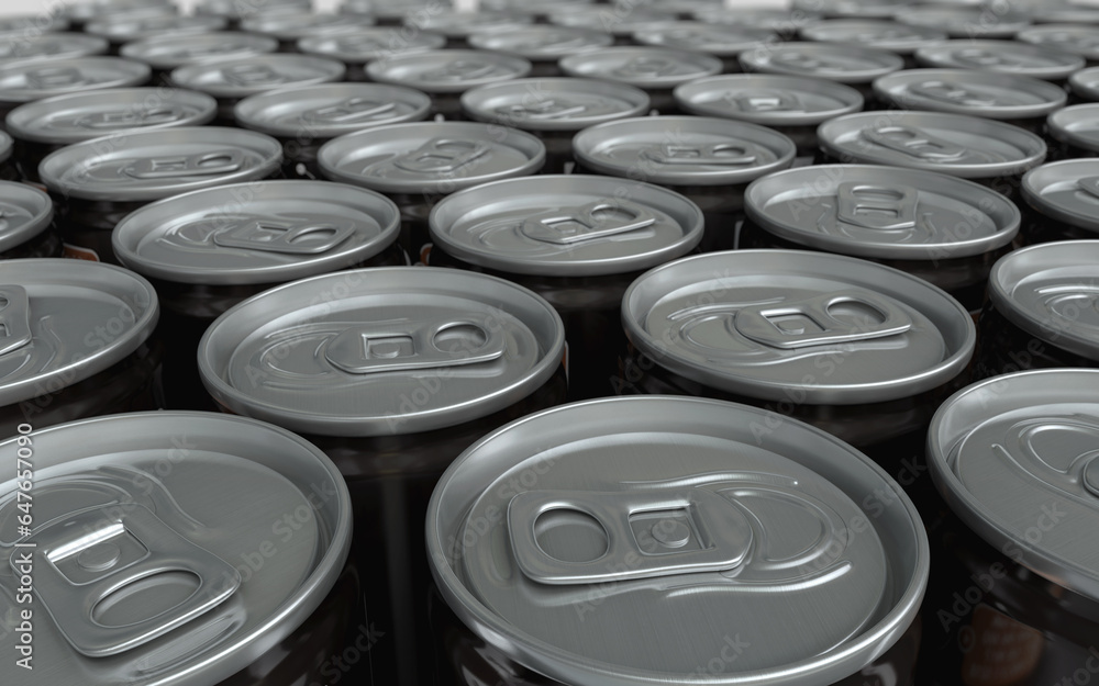 3d render coffee drinks cans (depth of field) 3d render coffee drinks cans (depth of field)