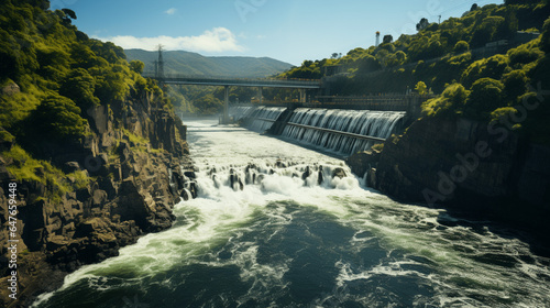Wasserkraftwerk, Damm, Strom, Erneuerbare Energie, Natur, Klimawandel, Fluss
