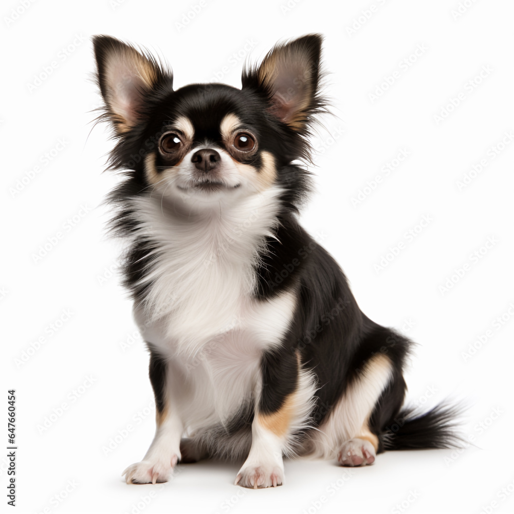 Chihuahua dog, sitting, isolated on white background Chihuahua dog, sitting, isolated on white background