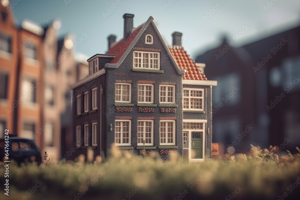 miniature Dutch style house building
