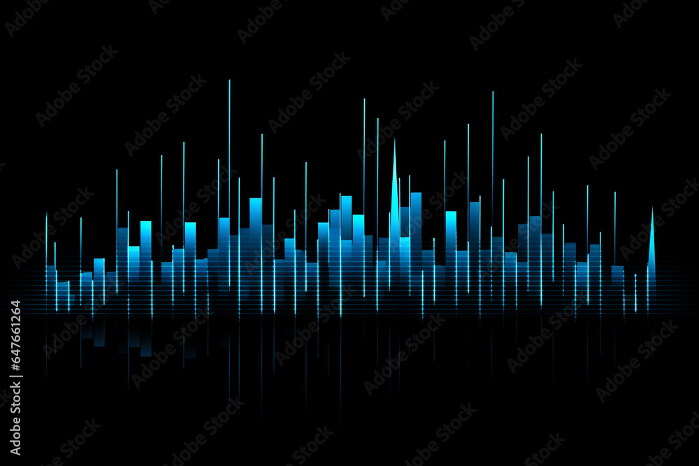 Sound waves modern sound equalizer. Radio wave icons. Volume level symbols. Music frequency. Abstract digital equalizers for music application