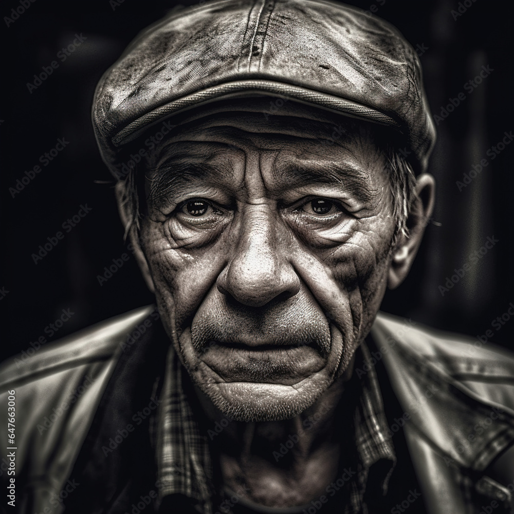 Portrait of a sad man Portrait of a sad man