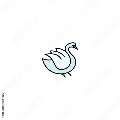  vector bird icon on white background