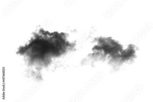 Dym, chmura na białym tle. Bez tła