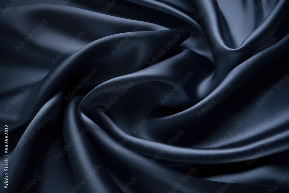 Obraz premium Dark blue soft silk fabric