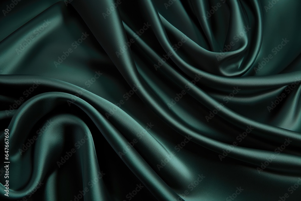Obraz premium Dark green soft silk fabric