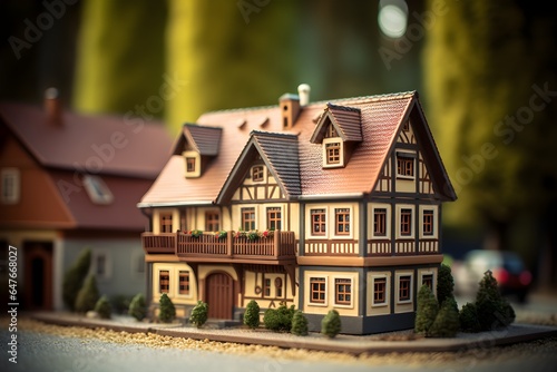 miniature German house building
