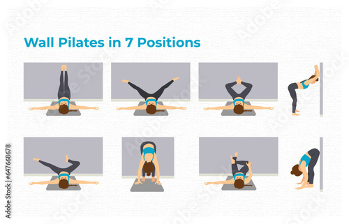 Wall Pilates Vector Set