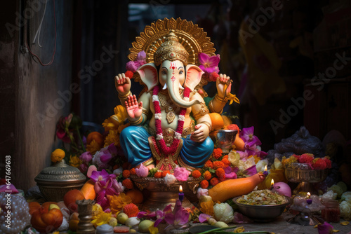 Lord Ganesha, Indian Ganesh festival © Venka