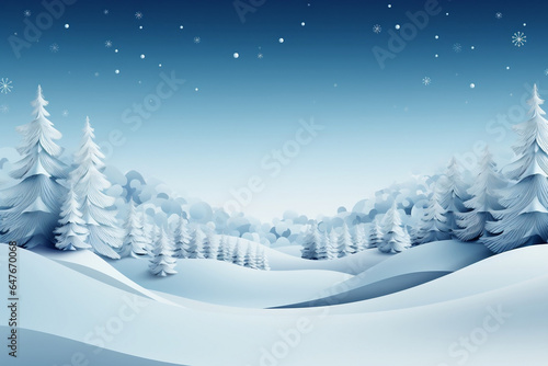 Winter Wonderland, Festive 3D Christmas Snowscape for Messages