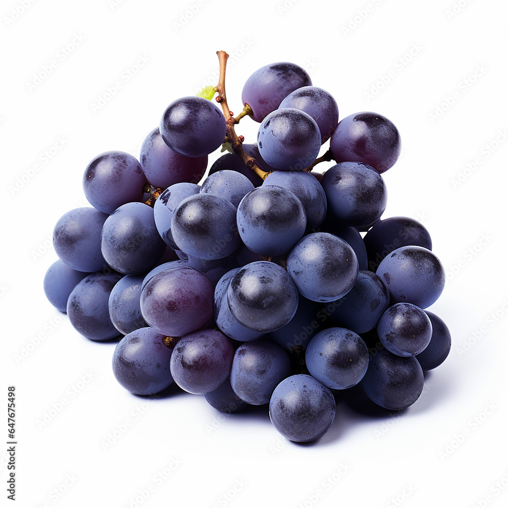 grapes isolated on white