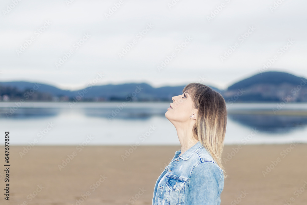 Coastal Serenity: Capturing the Tranquil Moment of a Gorgeous Woman by the Seashore Coastal Serenity: Capturing the Tranquil Moment of a Gorgeous Woman by the Seashore