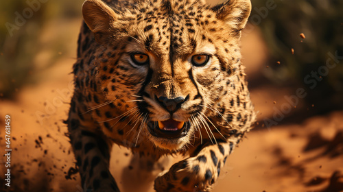 action image of a cheetah running very fast .  © 92ashrafsoomro