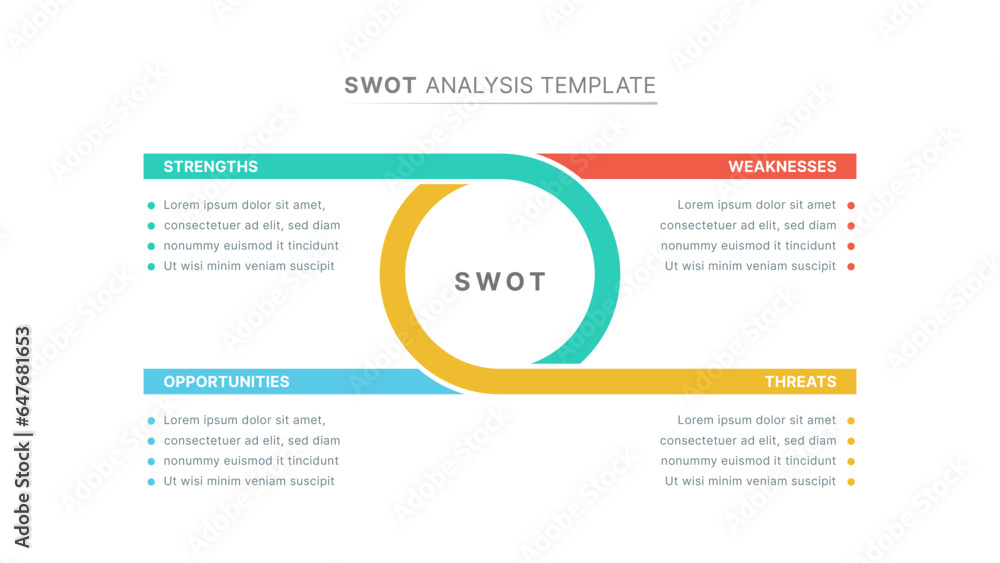 SWOT Analysis Infographic Chart Template Design