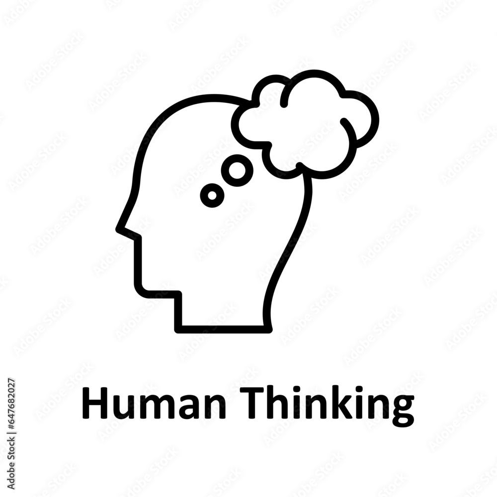Human thinking Vector Icon
Human thinking Vector Icon