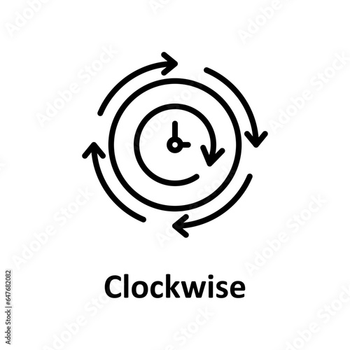 Clockwise Vector Icon

