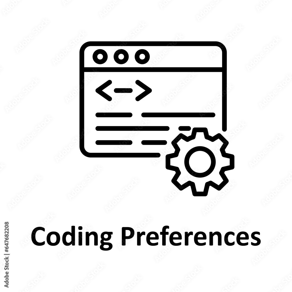 Coding preferences Vector Icon
Coding preferences Vector Icon