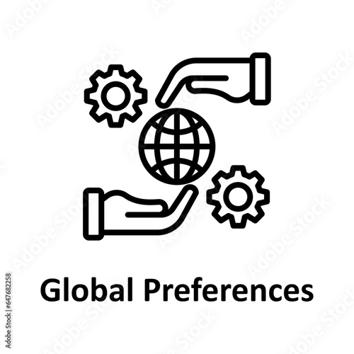 Global preferences Vector Icon

