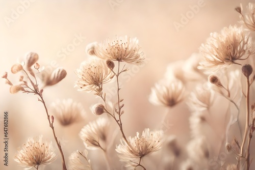 dandelion in the wind generated by AI technology