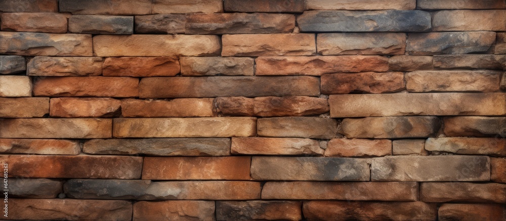 Background with texture for designing a brick and stone wall