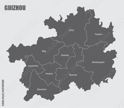 Guizhou administrative map