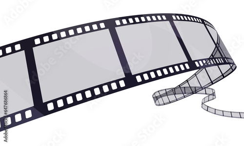 Foto 3d render Film Reel strip (clipping path)