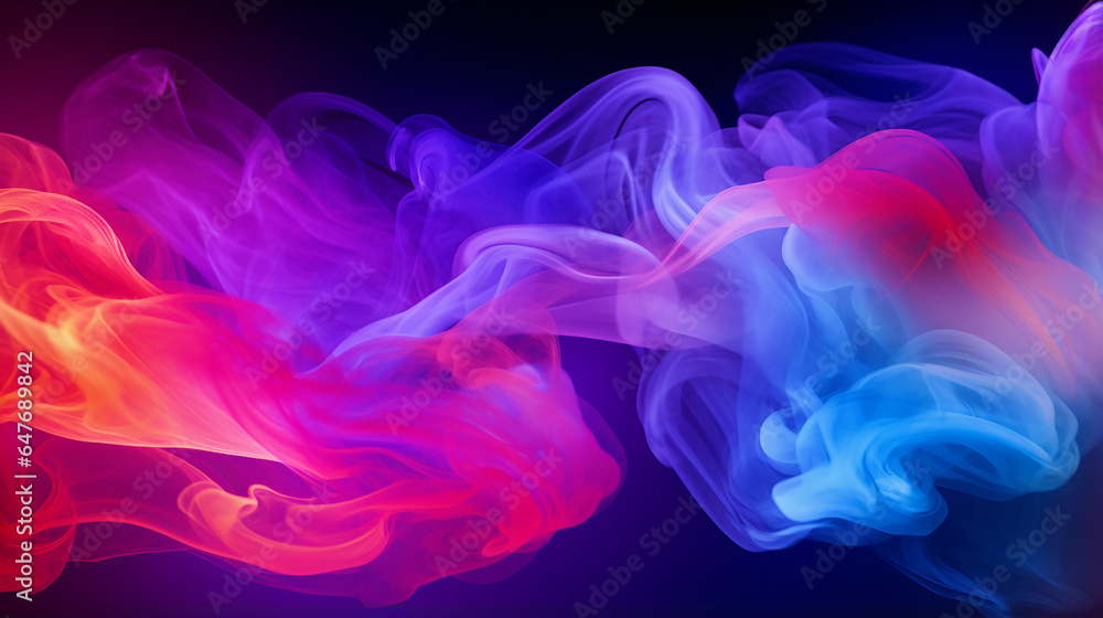 Colorful Smoke Background with blooming colored smoke.