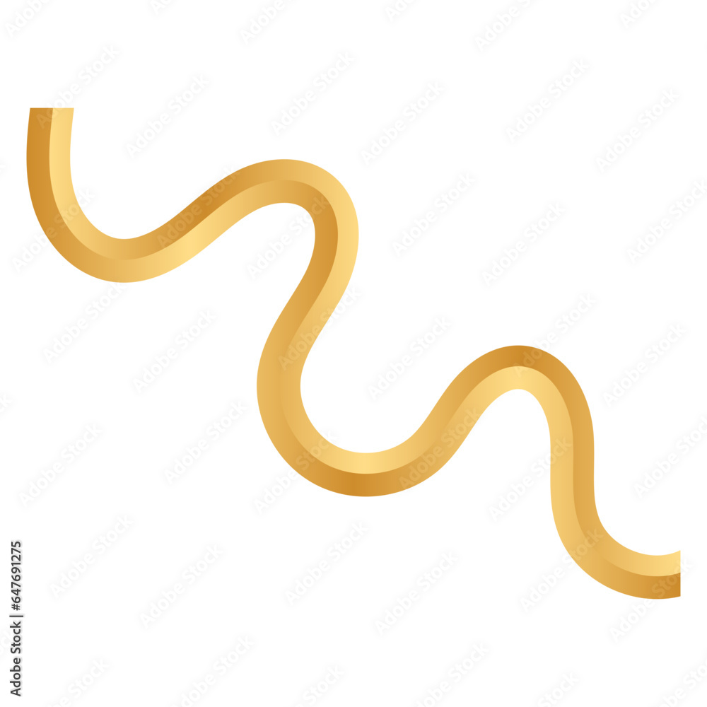 Fototapeta premium Gold Wavy Line