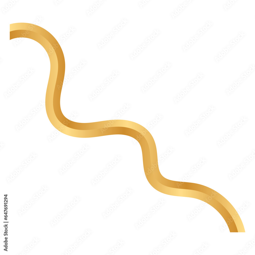 Gold Wavy Line Gold Wavy Line