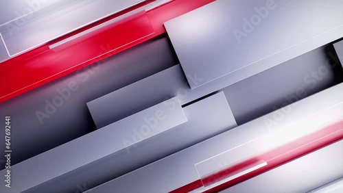 News background with red and blue lines. Television news show in 16:9 widescreen aspect ratio. 4k loop