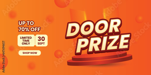 vector door prize media social banner template