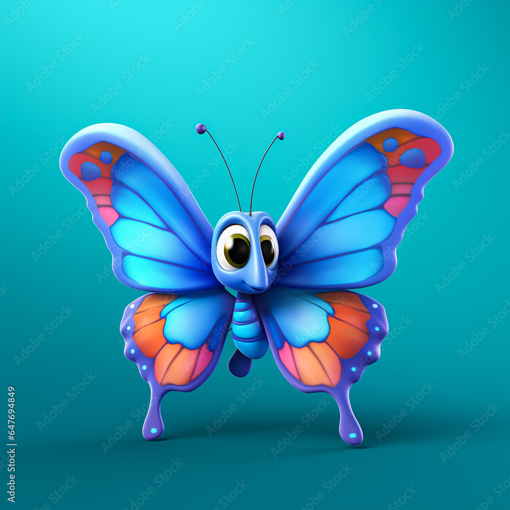 3d cute cartoon butterfly realistic 3d animal 3d cute cartoon butterfly realistic 3d animal