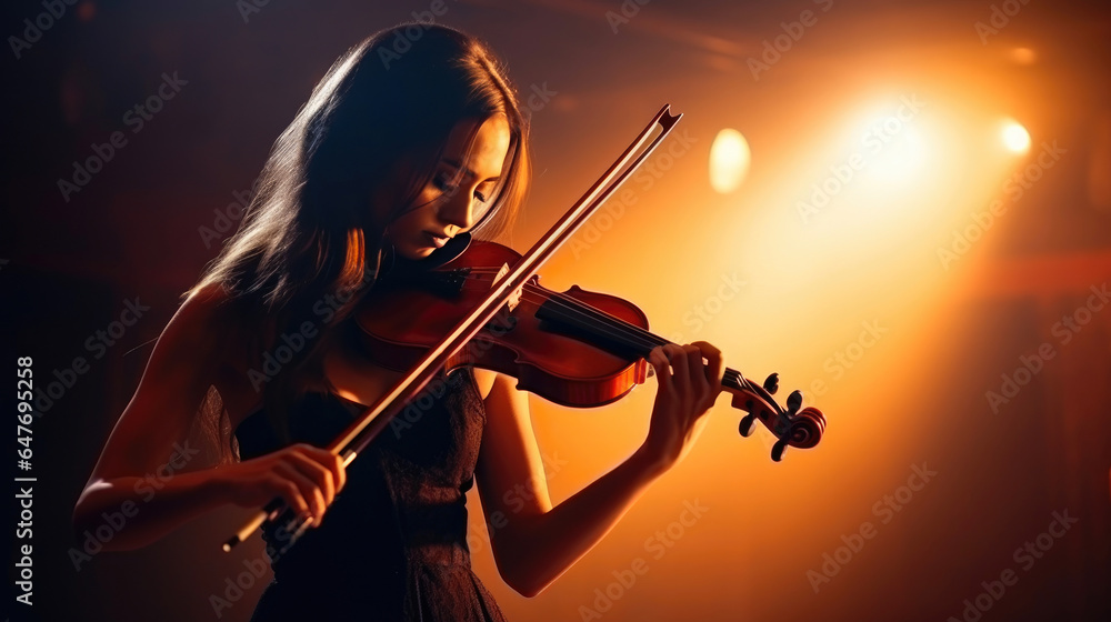 Soulful Sonata: A Young Woman's Violin Solo