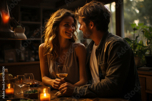 Joyful Moments  man and woman on a romantic date